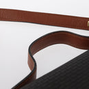 BALLY Shoulder Bag PVC Canvas Black Gold Auth bs33655-8
