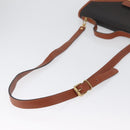 BALLY Shoulder Bag PVC Canvas Black Gold Auth bs33655-9