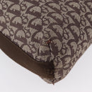 Christian Dior Trotter Canvas Shoulder Bag Brown Silver Auth bs33657-11