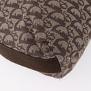 Christian Dior Trotter Canvas Shoulder Bag Brown Silver Auth bs33657-13