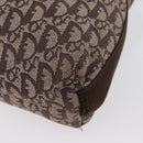 Christian Dior Trotter Canvas Shoulder Bag Brown Silver Auth bs33657-14