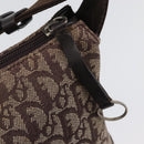 Christian Dior Trotter Canvas Shoulder Bag Brown Silver Auth bs33657-15