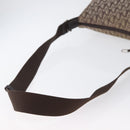 Christian Dior Trotter Canvas Shoulder Bag Brown Silver Auth bs33657-8