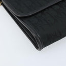 Christian Dior Trotter Canvas Chain Shoulder Bag Black Gold Auth bs33658-14