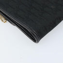 Christian Dior Trotter Canvas Chain Shoulder Bag Black Gold Auth bs33658-16