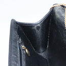 Christian Dior Trotter Canvas Chain Shoulder Bag Black Gold Auth bs33658-20