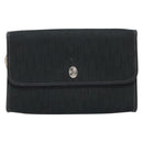 Christian Dior Trotter Canvas Chain Shoulder Bag Black Gold Auth bs33658-13