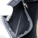 Christian Dior Trotter Canvas Chain Shoulder Bag Black Gold Auth bs33658-12