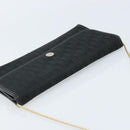 Christian Dior Trotter Canvas Chain Shoulder Bag Black Gold Auth bs33658-6