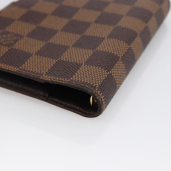 LOUIS VUITTON Damier Ebene Agenda PM Day Planner Cover R20700 LV Auth bs33665