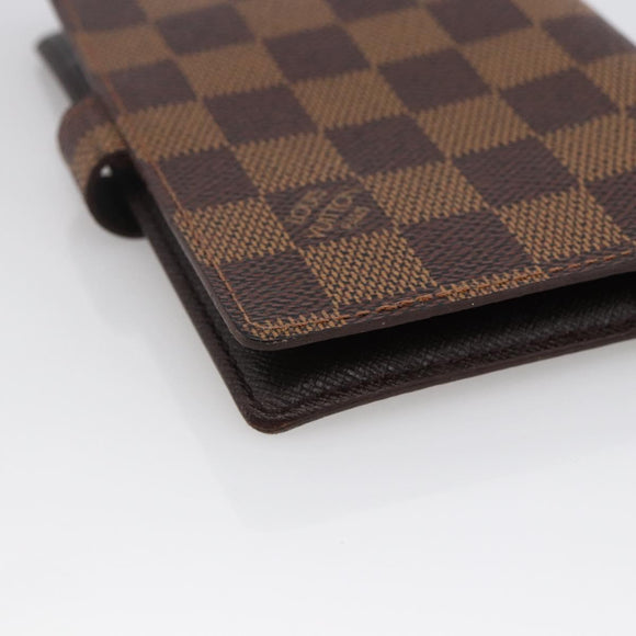 LOUIS VUITTON Damier Ebene Agenda PM Day Planner Cover R20700 LV Auth bs33665