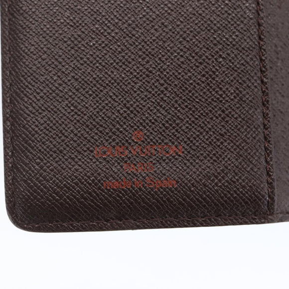 LOUIS VUITTON Damier Ebene Agenda PM Day Planner Cover R20700 LV Auth bs33665