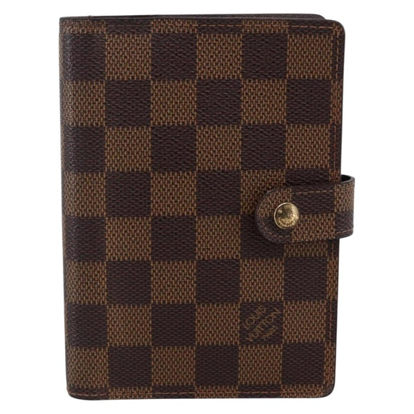 LOUIS VUITTON Damier Ebene Agenda PM Day Planner Cover R20700 LV Auth bs33665