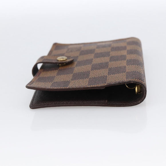 LOUIS VUITTON Damier Ebene Agenda PM Day Planner Cover R20700 LV Auth bs33665