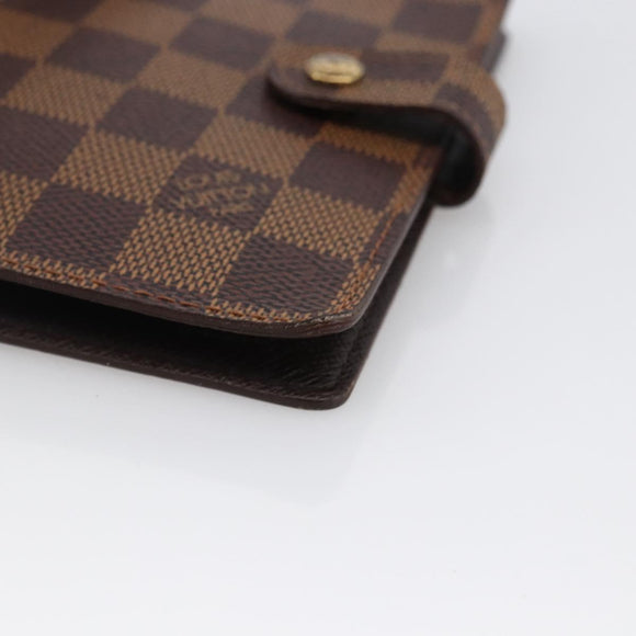 LOUIS VUITTON Damier Ebene Agenda PM Day Planner Cover R20700 LV Auth bs33665