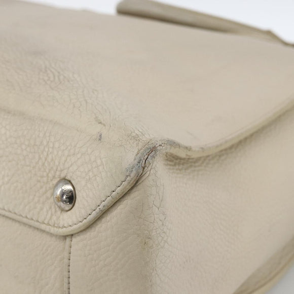 LOUIS VUITTON Cabanaxos Hand Bag Leather White M95887 LV Auth bs33670