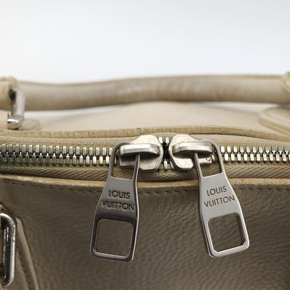 LOUIS VUITTON Cabanaxos Hand Bag Leather White M95887 LV Auth bs33670