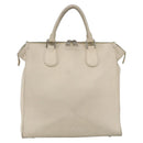 LOUIS VUITTON Cabanaxos Hand Bag Leather White M95887 LV Auth bs33670-2
