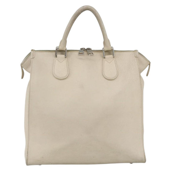 LOUIS VUITTON Cabanaxos Hand Bag Leather White M95887 LV Auth bs33670