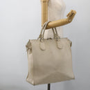 LOUIS VUITTON Cabanaxos Hand Bag Leather White M95887 LV Auth bs33670-22