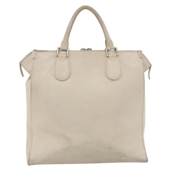 LOUIS VUITTON Cabanaxos Hand Bag Leather White M95887 LV Auth bs33670