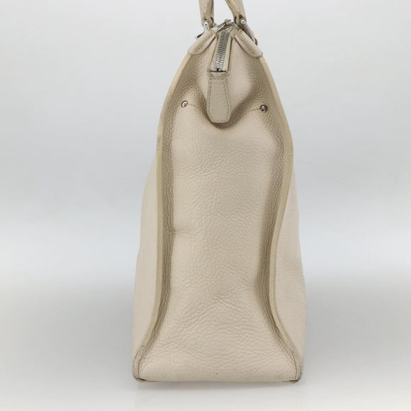 LOUIS VUITTON Cabanaxos Hand Bag Leather White M95887 LV Auth bs33670