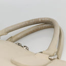 LOUIS VUITTON Cabanaxos Hand Bag Leather White M95887 LV Auth bs33670-8