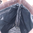 BURBERRY Nova Check Hand Bag PVC Brown Silver Auth bs33672-18