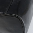 CHANEL Vanity Pouch Patent leather Black Gold CC Auth bs33674-17