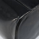 CHANEL Vanity Pouch Patent leather Black Gold CC Auth bs33674-8