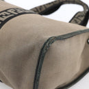 FENDI Tote Bag Canvas Brown Silver Auth bs33677-14
