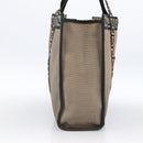 FENDI Tote Bag Canvas Brown Silver Auth bs33677-3