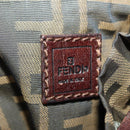 FENDI Zucca Canvas Rugzak Bruin Zwart Auth bs33678-23