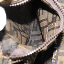 FENDI Zucca Canvas Rugzak Bruin Zwart Auth bs33678-25