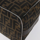 FENDI Zucca Canvas Hand Bag Black Brown Auth bs33679-17