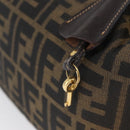 FENDI Zucca Canvas Hand Bag Black Brown Auth bs33679-19