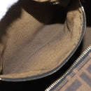 FENDI Zucca Canvas Hand Bag Black Brown Auth bs33679-25