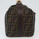 FENDI Zucca Canvas Hand Bag Black Brown Auth bs33679-4
