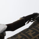 FENDI Zucca Canvas Hand Bag Black Brown Auth bs33679-14
