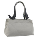 Salvatore Ferragamo Hand Bag Nylon Gray Silver Auth bs33681-1
