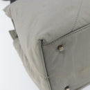 Salvatore Ferragamo Hand Bag Nylon Gray Silver Auth bs33681-14