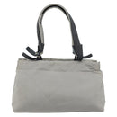 Salvatore Ferragamo Hand Bag Nylon Gray Silver Auth bs33681-13