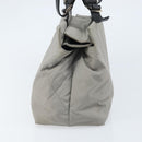 Salvatore Ferragamo Hand Bag Nylon Gray Silver Auth bs33681-3