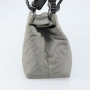 Salvatore Ferragamo Hand Bag Nylon Gray Silver Auth bs33681-4