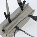 Salvatore Ferragamo Hand Bag Nylon Gray Silver Auth bs33681-6