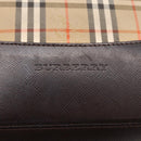 BURBERRY Nova Check Hand Bag Canvas Beige Gold Auth bs33688-17