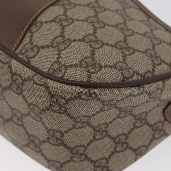 GUCCI GG Supreme Web Sherry Line Bag PVC Beige Gold 001 754 6177 Auth bs33691