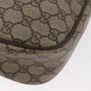 GUCCI GG Supreme Web Sherry Line Bag PVC Beige Gold 001 754 6177 Auth bs33691-17