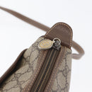 GUCCI GG Supreme Web Sherry Line Bag PVC Beige Gold 001 754 6177 Auth bs33691-9