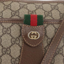 GUCCI GG Supreme Web Sherry Line Bag PVC Beige Gold 001 754 6177 Auth bs33691-19